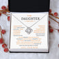To My Daughter Love Mom - Love Knot Necklace