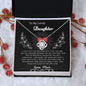 To My Lovely Daughter Love Mom- Love Knot Necklace