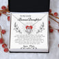 To My Lovely Bonus Daughter Love Mom - Love Knot Necklace