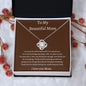 To My Beautiful Mom -Love Knot necklace