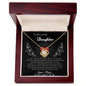To My Lovely Daughter Love Mom- Love Knot Necklace