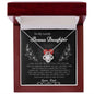 To My Lovely Bonus Daughter Love Dad- Love Knot Necklace