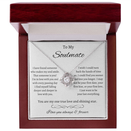 To My Soulmate - Love Knot Necklace