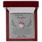 To My Lovely Daughter Love Mom - Love Knot Necklace