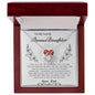 To My Lovely Bonus Daughter Love Dad - Love Knot Necklace