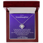 To My Granddaughter Love Grandpa-Love knot Necklace