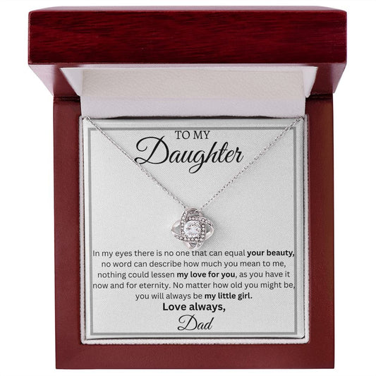 To My Daughter Love Dad - Love Knot Necklace