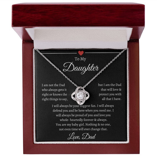 To My Daughter Love Dad - Love Knot Necklace