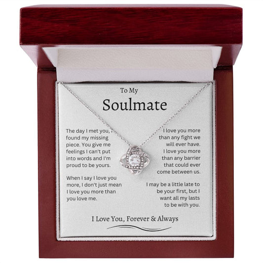 To My Soulmate - Love Knot Necklace