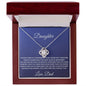 To My Daughter Love Knot Necklace - Love Dad