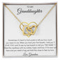 To My Granddaughter Love Grandma - Interlocking Hearts