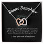 Bonus Daughter Interlocking Hearts Necklace