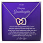 To My Amazing Granddaughter - Interlocking Hearts Necklace