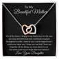 To My Beautiful Loving Mother - Interlocking Hearts Necklace