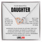 To My Beautiful Daughter Love Dad - Interlocking Hearts
