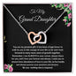 To My Granddaughter - Interlocking Heart Necklace