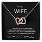 To My Wife- Interlocking Hearts Necklace