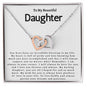 To My Beautiful Daughter - Interlocking Hearts Necklace