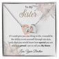 To My Sister- Interlocking Hearts Necklace