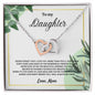 To My Daughter Interlocking Hearts Necklace Love Mom