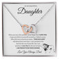To My Beautiful Daughter Love Dad- Interlocking Hearts Necklace