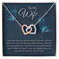 To My Wife - Interlocking Hearts Necklace