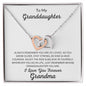 To My Granddaughter Love Grandma - Interlocking Hearts Necklace