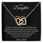 To My Daughter Interlocking Hearts Necklace - Love Dad