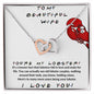 To My Beautiful Wife - Interlocking Hearts Necklace