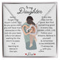 To My Daughter Love Dad - Interlocking Hearts Necklace