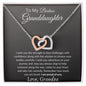 To My Badass Granddaughter Love Grandpa - Interlocking hearts Necklace