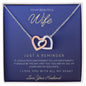 To My Beautiful Wife - Interlocking Hearts Necklace