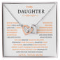 To My Daughter Love Mom - Interlocking Hearts Necklace