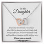 To My Daughter Interlocking Hearts Necklace