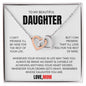 To My Beautiful Daughter Love Mom - Interlocking Hearts