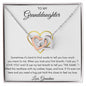 To My Granddaughter Love Grandma - Interlocking Hearts