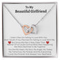 To My Beautiful Girlfriend - Interlocking Hearts Necklace