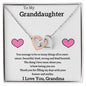 To My Granddaughter Love Grandma - Interlocking Hearts Necklace