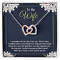To My Wife - Interlocking Hearts Necklace