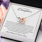 To My Beautiful Daughter Love Dad - Interlocking Hearts Necklace