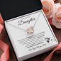 To My Beautiful Daughter Love Dad- Interlocking Hearts Necklace