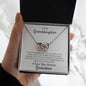 To My Granddaughter Love Grandma - Interlocking Hearts Necklace