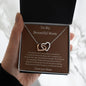 To My Beautiful Mom - Interlocking Hearts Necklace