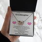 To My Granddaughter Love Grandma - Interlocking Hearts Necklace