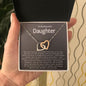 To My Beautiful Daughter - Interlocking Hearts Necklace