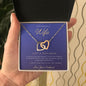 To My Beautiful Wife - Interlocking Hearts Necklace