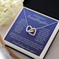To MY Beautiful Granddaughter- Interlocking Hearts Necklace