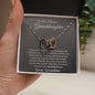 To My Badass Granddaughter Love Grandma - Interlocking hearts Necklace