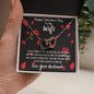 To My Wife Happy Valentine's Day - Interlocking Hearts Necklace