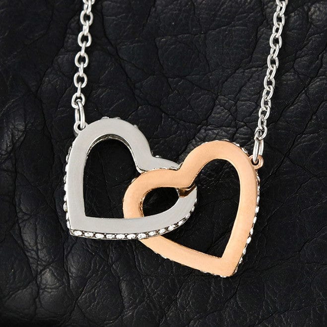 To My Mother (Son)- Interlocking Heart Necklace